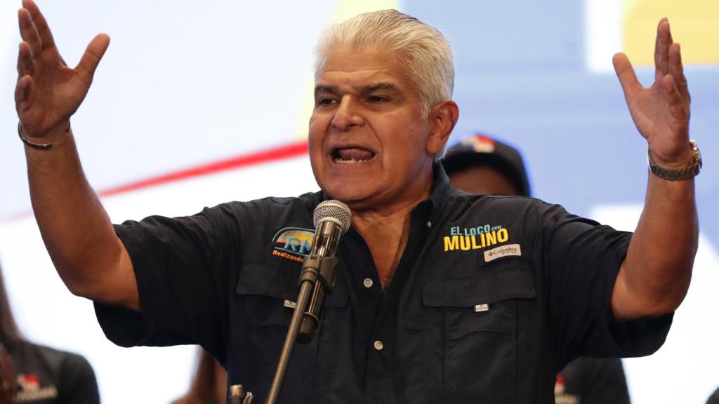El presidente electo de Panamá José Raúl Mulino este domingo, en Ciudad de Panamá (Panamá).