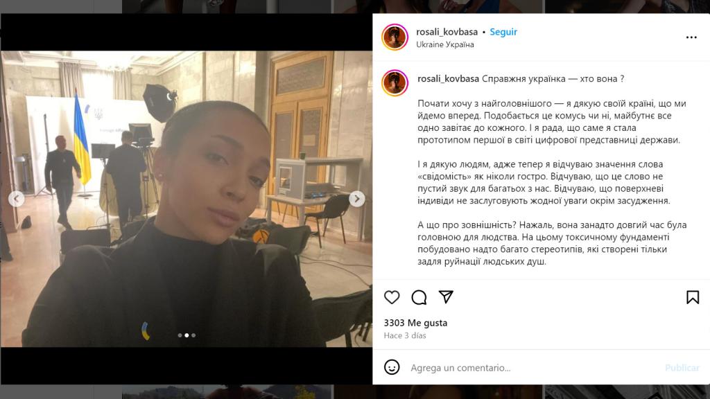 Captura de Instagram de rosali_kovbasa