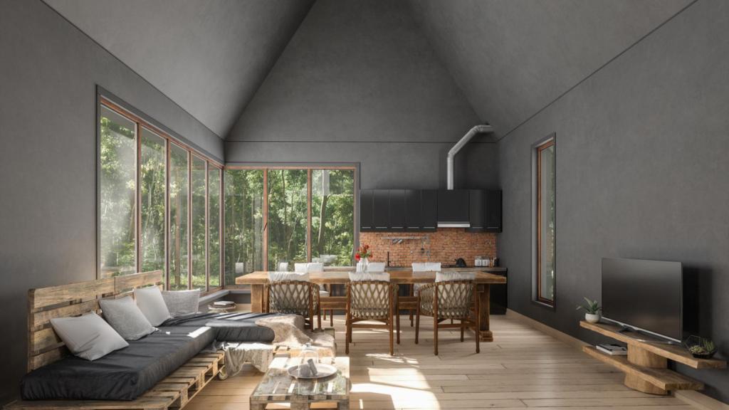 Una casa prefabricada.