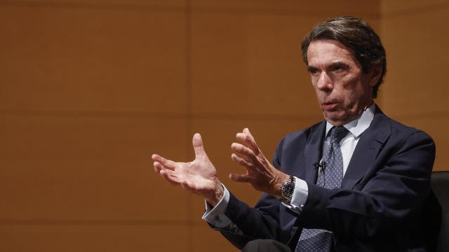 José María Aznar, durante la inauguración de las Jornadas 'Memoria y Legado de la Transición'.