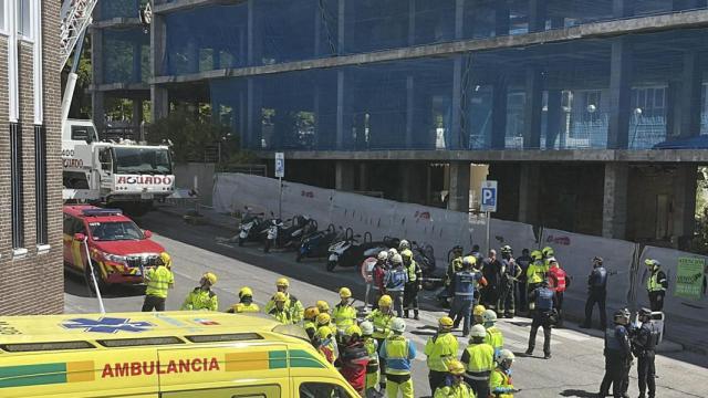 Lugar donde se ha producido el derrumbe en Fuencarral El Pardo.