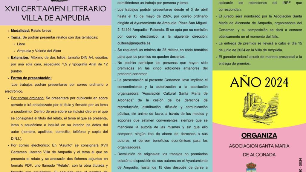 Bases del certamen literario