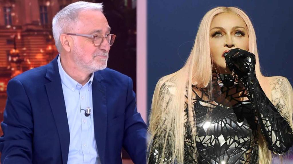 Javier Sardà en 'TardeAR' junto a una imagen de Madonna.