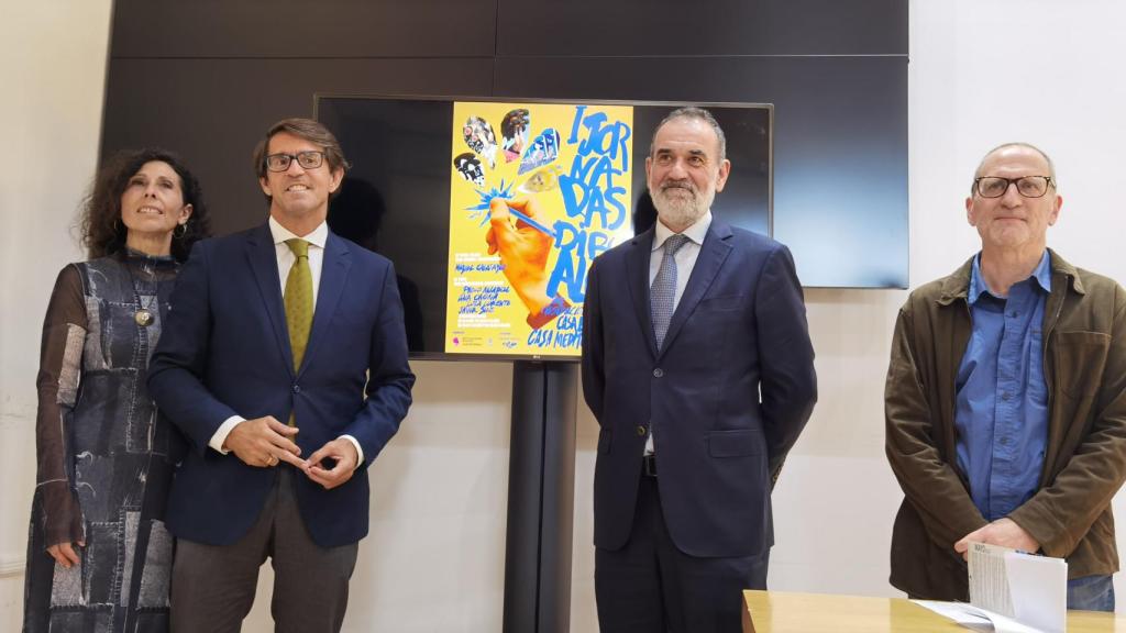 Cristina Martínez, Juan de Dios Navarro, Ignacio de Julián y Javier Sáez Castán en la presentación de este martes.
