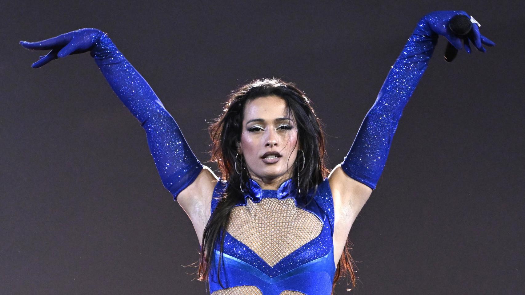 Chanel, durante el ensayo de la primera semifinal de Eurovisión 2024 en Malmö (EBU).