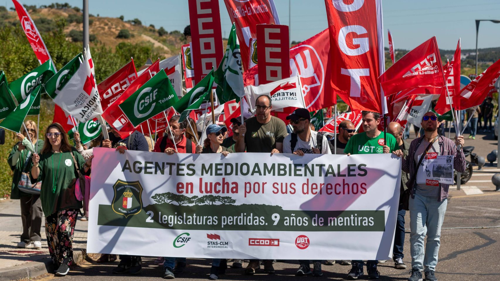 Los agentes medioambientales se manifiestan en Toledo para luchar por sus derechos: todas las fotos