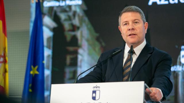 Emiliano García-Page, este martes durante un discurso en Azuqueca de Henares