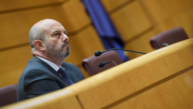 Pedro Rollán, presidente del Senado, en uno de sus últimos plenos.