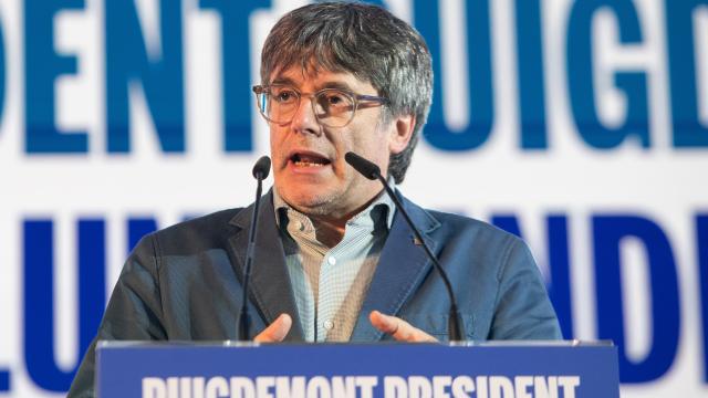 El candidato de Junts a las elecciones catalanas, Carles Puigdemont.
