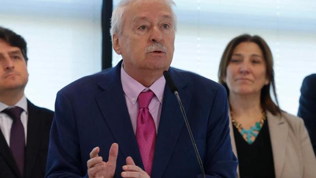 Joaquín Leguina, toma posesión como presidente de la Cámara de Cuentas de Madrid.