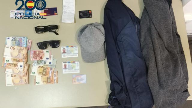 Los efectos intervenidos por la Policía Nacional.