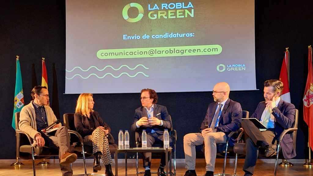 Imagen de la presentación este miércoles del proyecto de 'La Robla Green' en el municipio leonés.
