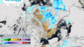 Imagen de la DANA a su llegada a la Península Ibérica.