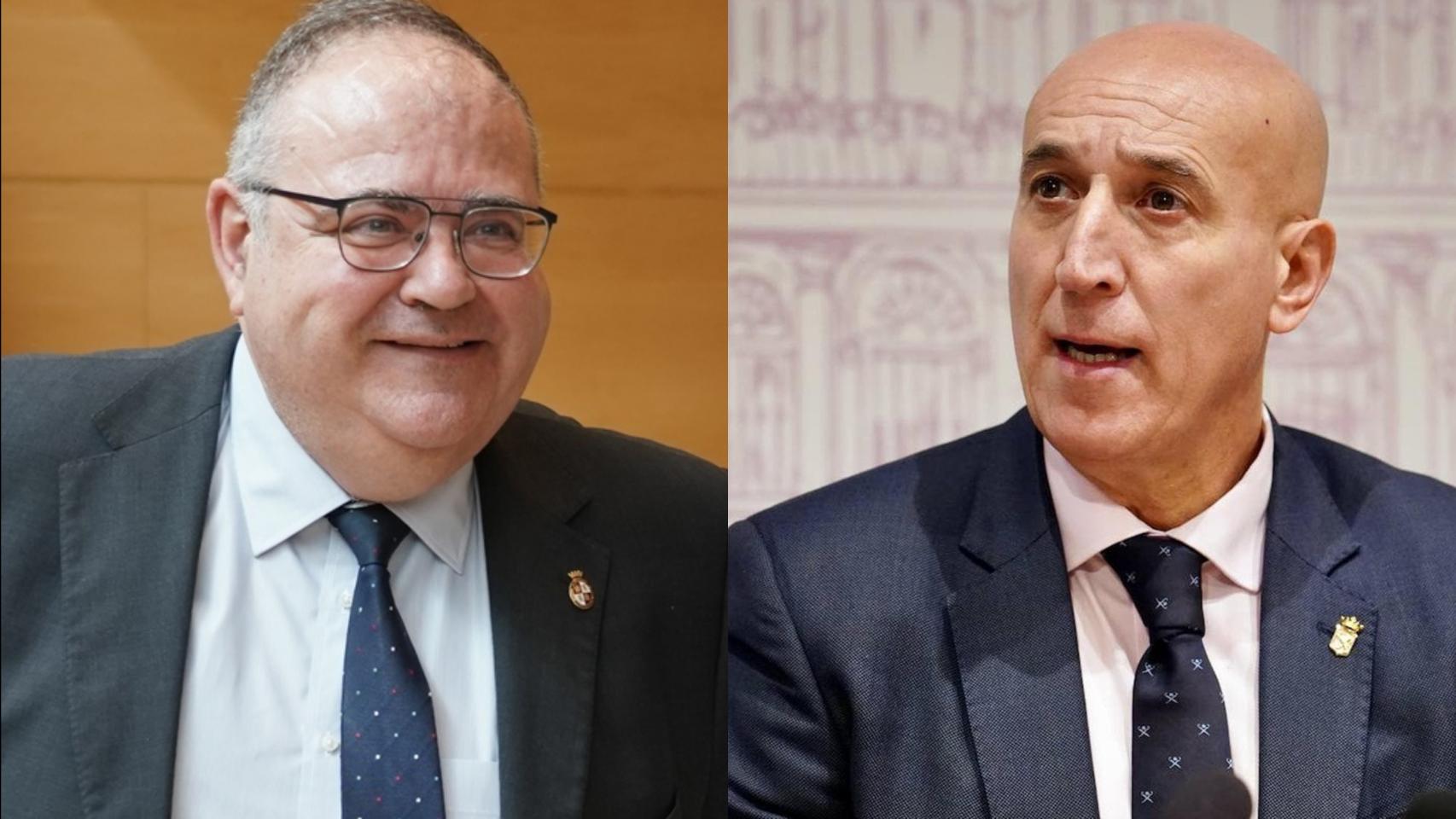 El consejero de Sanidad, Alejandro Vázquez, junto al alcalde de León, José Antonio Diez