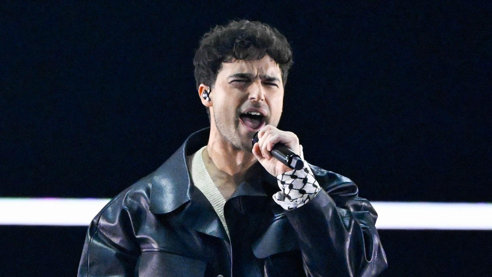 Eric Saade en la primera semifinal de Eurovisión 2024 en Malmö.