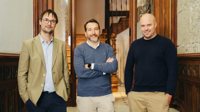 Óscar Barba, David Conde y Juan Carlos López, cofundadores de Coinscrap Finance.