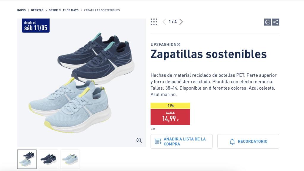 Zapatillas sostenibles.