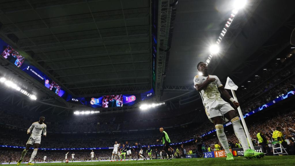 Vinicius Jr. en el Santiago Bernabéu