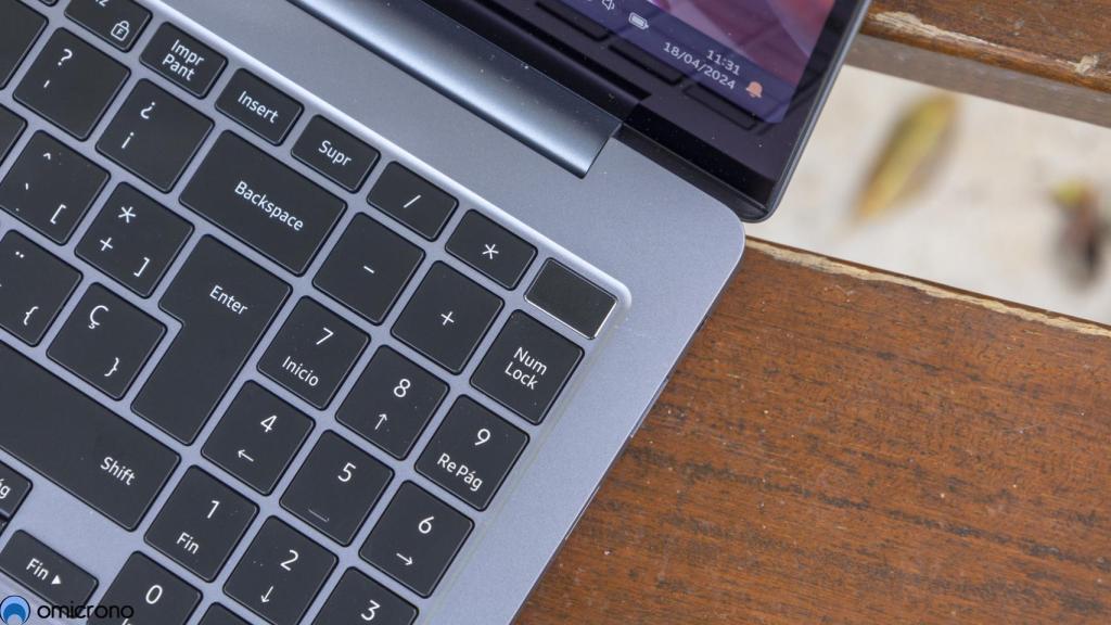 Teclado del Samsung Galaxy Book4 Ultra.