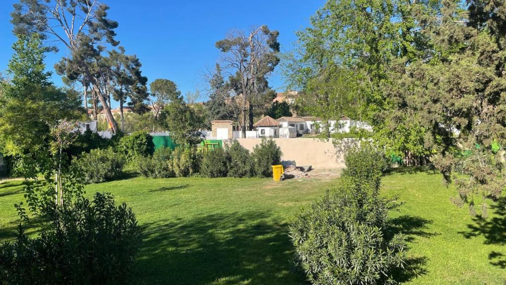 Reparación del muro de la piscina del Campo Escolar en Toledo.