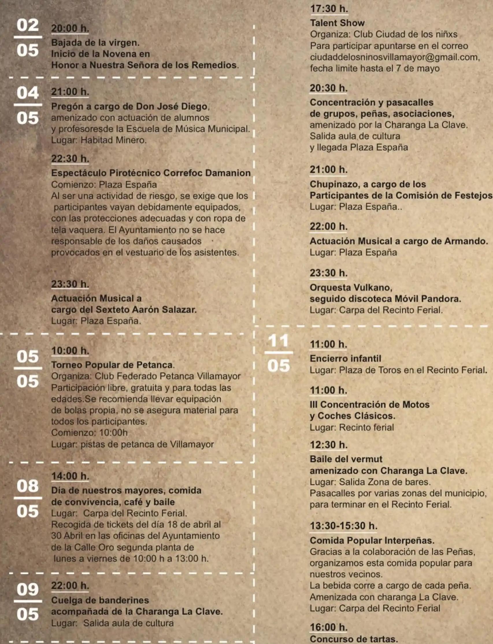 programa fiestas villamayor