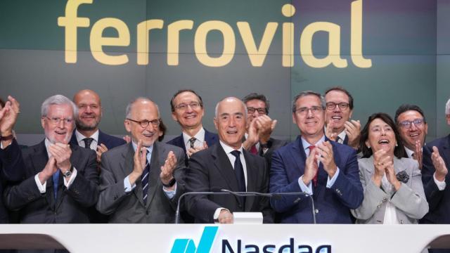 Rafel del Pino, presidente de Ferrovial, junto con los directivos de la misma.