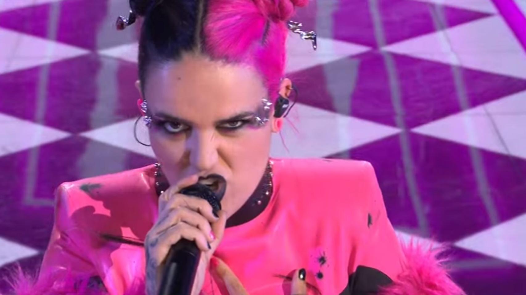 Megara representando a San Marino en Eurovisión 2024.