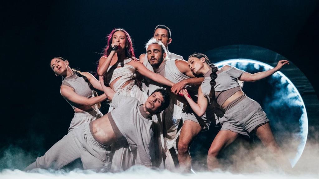 La representante de Israel en Eurovisión Eden Golan durante el ensayo antes de la semifinal.