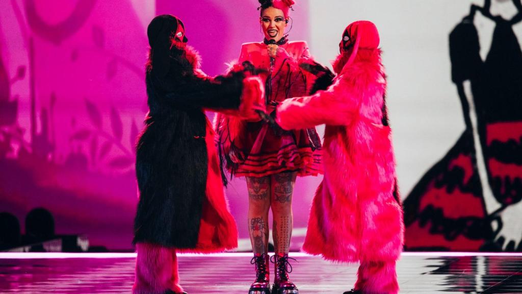 Megara, durante la segunda semifinal de Eurovisión 2024 (EBU).