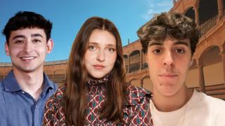 Juan del Val Roca, Berenice Lobatón y Juan Martín en un montaje de JALEOS.