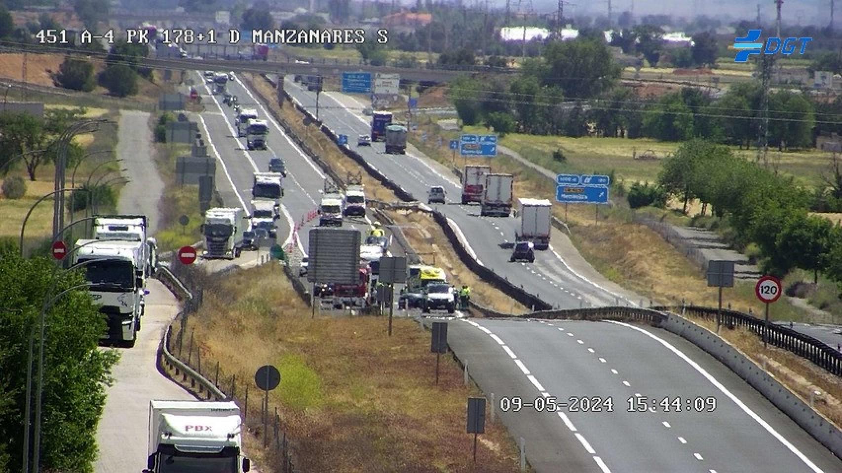 Lugar del accidente. Foto: DGT.