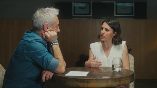 La exministra de Igualdad y candidata de Podemos a las elecciones europeas, Irene Montero, entrevistada este miércoles en Cuatro.