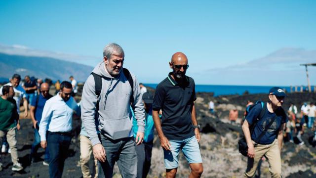 El presidente de Canarias, Fernando Clavijo, durante la primera ruta de innovación.