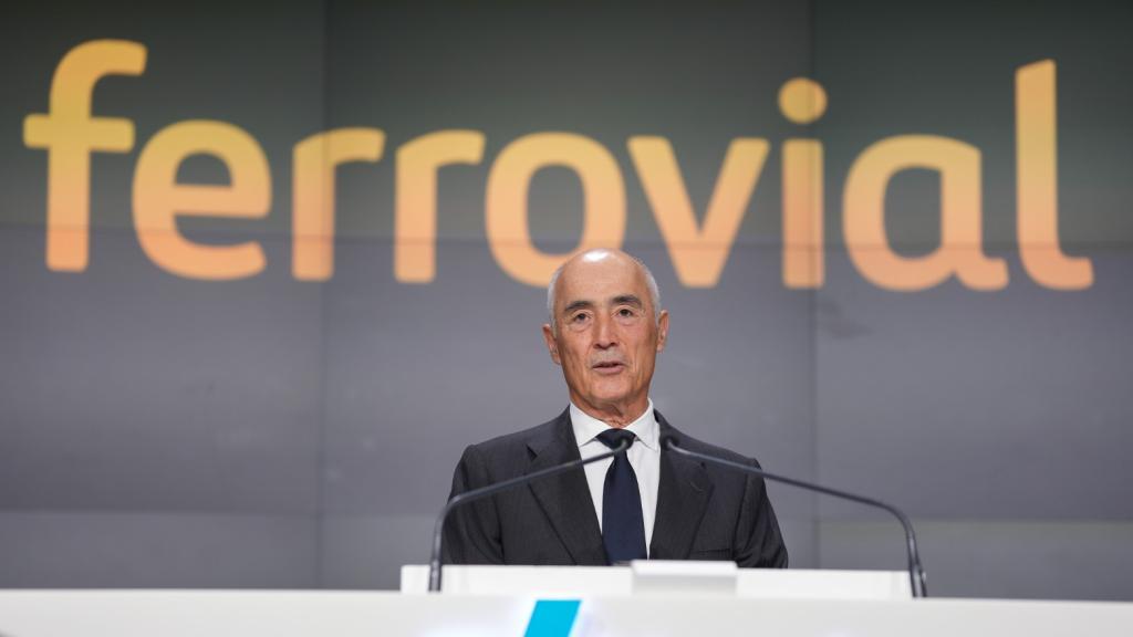 Rafael del Pino, presidente de Ferrovial, durante el acto de salida a bolsa en EEUU.