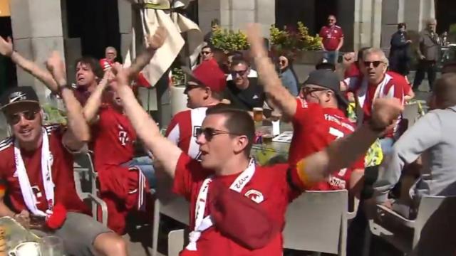Aficionados del Bayern de Múnich en Madrid