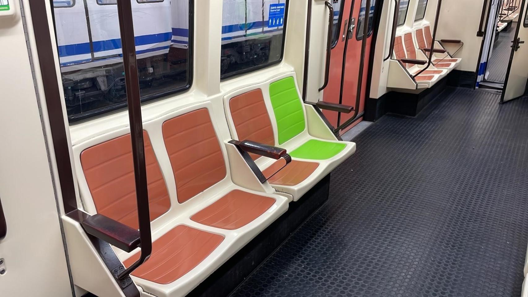 Asientos Metro de Madrid.