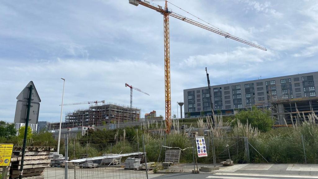 Imagen de archivo de un edificio en construcción en Xuxán.