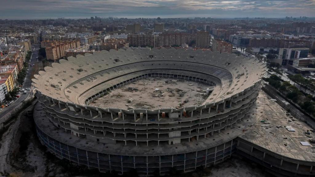 Imagen del Nou Mestalla, con las obras paralizadas desde 2009.