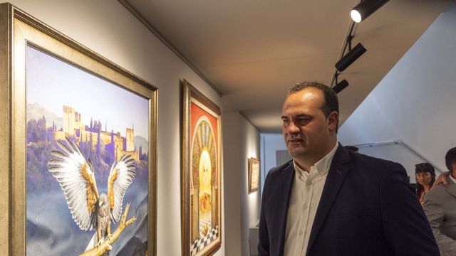 El diputado de Cultura, David Mingo, inaugura la exposición 'Fusión'