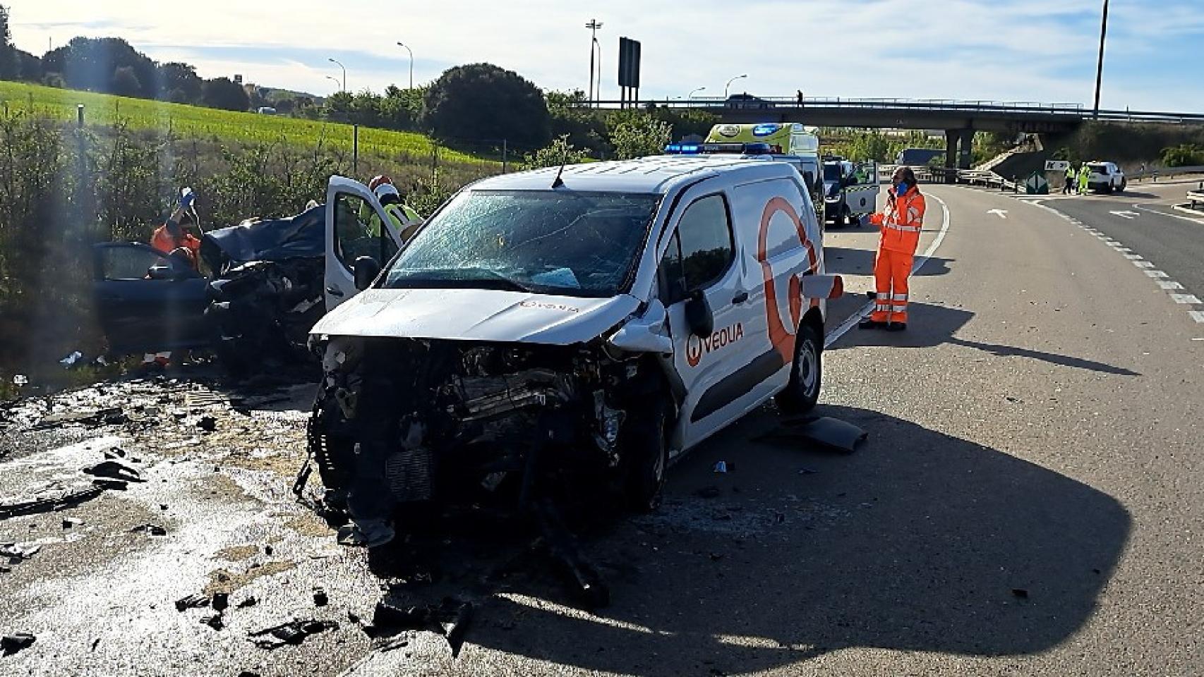 Imagen del accidente mortal en Soria