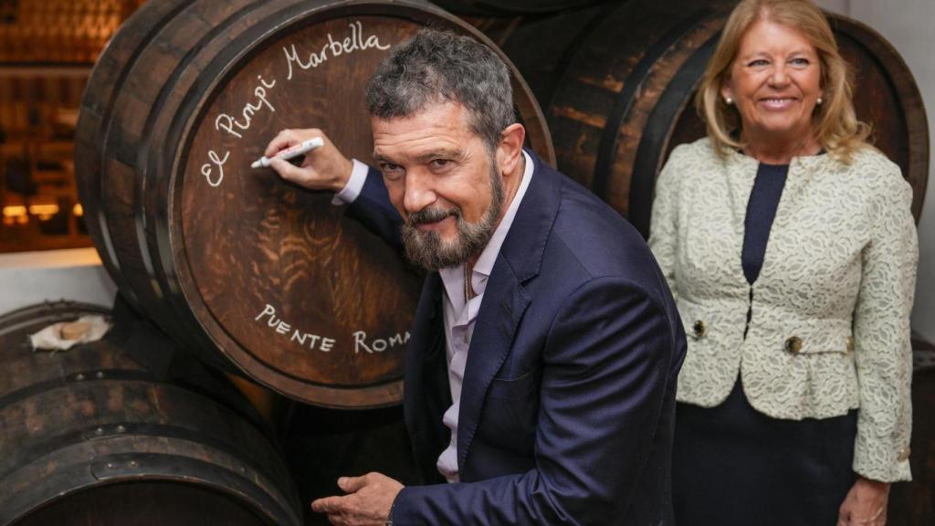 Antonio Banderas en la inauguración del restaurante.