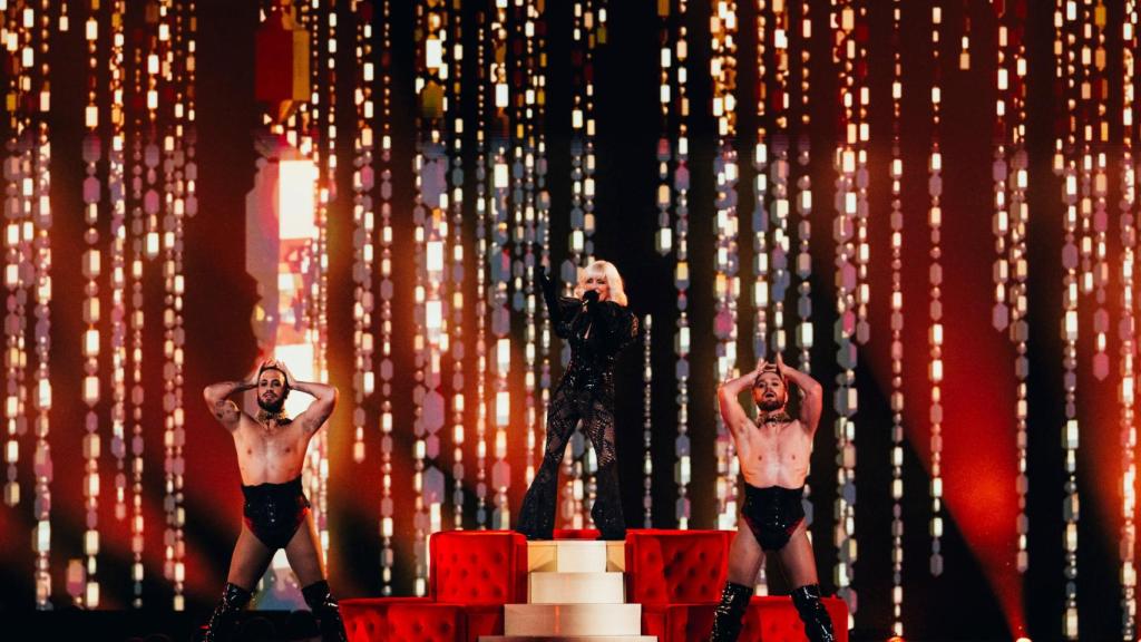 Nebulossa, durante su actuación en la segunda semifinal de Eurovisión (EBU).