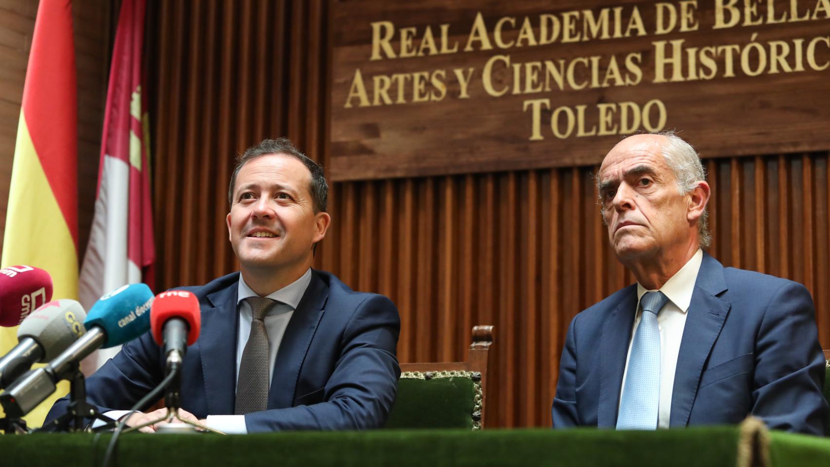 Carlos Velázquez y Jesús Carrobles este viernes en Toledo.
