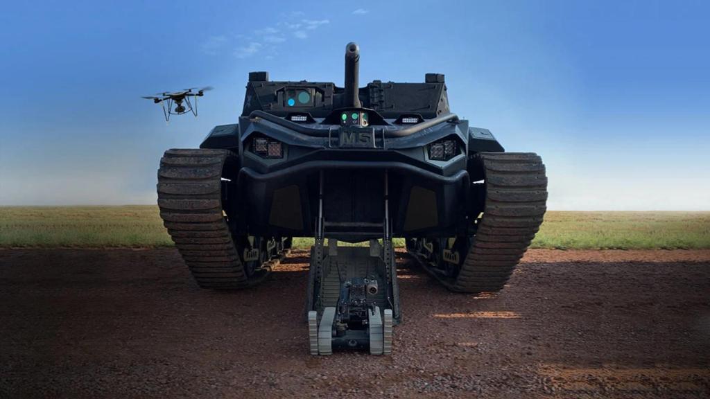 Una de las configuraciones del M5 RIPSHAW que incluye drones aéreos y terrestres