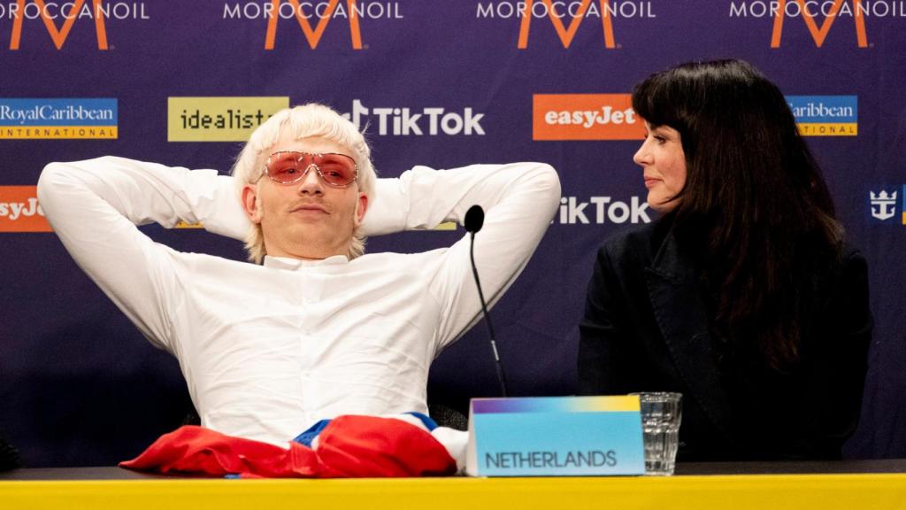 Joost Klein en la rueda de prensa de la segunda semifinal de Eurovisión 2024.