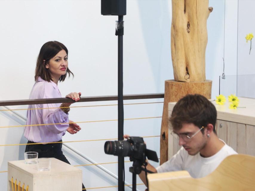 La ministra de Juventud e Infancia, Sira Rego, a su llegada al acto de presentación del ‘Manifiesto por el Bienestar’ del think-tank Ideas en Guerra, en el Espacio Ecooo, el pasado miércoles en Madrid.
