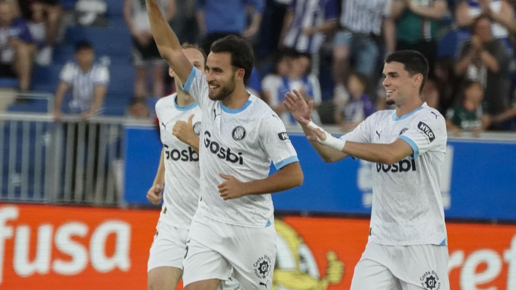 Eric García celebra su gol ante el Alavés.