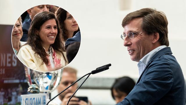 Teresa Urquijo junto al alcalde de Madrid, José Luis Martínez-Almeida, este domingo, 12 de mayo, en Madrid.