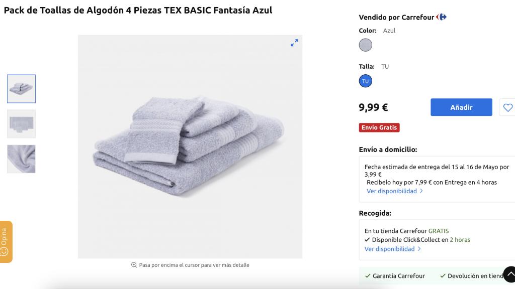 Pack de toallas.