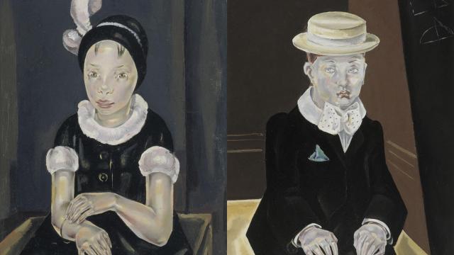 María Blanchard: 'Niña de negro y rosa', 1926. Derecha, 'El niño del canotier', 1923. Foto: Paris Musées/Musée d’Art Moderne de la Ville de Paris